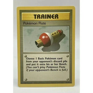 Base Pokémon Flute Trainer 86/102 Pokemon Card WOTC 1999 Vintage LP‎